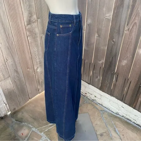 DISSH LENNON INDIGO DENIM MAXI SKIRT size 2 - Picture 12 of 13